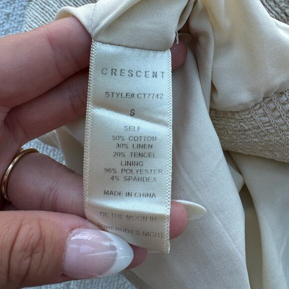 Crescent Tan Cotton Linen Blend Tube Top Size Small - Picture 6 of 6